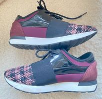 POLLINI: Sneaker Bordeaux-Schwarz, D-37, NP CHF 220, NEU!