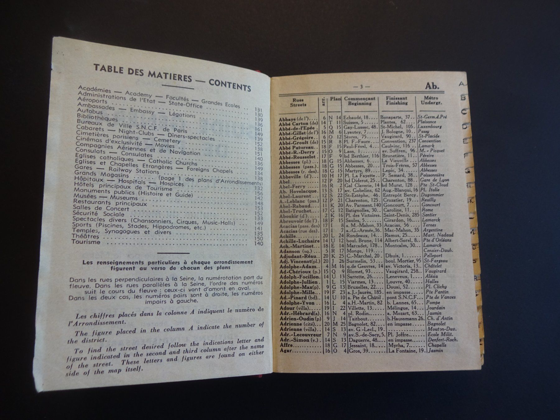 Libri: Stadtplan Paris ca. 1950 und 1922 – Usato da Zürich venduto da Am1964 6