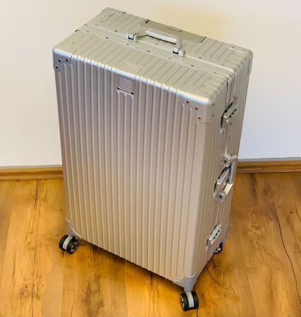 100% Aluminium TSA Reisekoffer gateBAG SILBER XL 78cm NEU