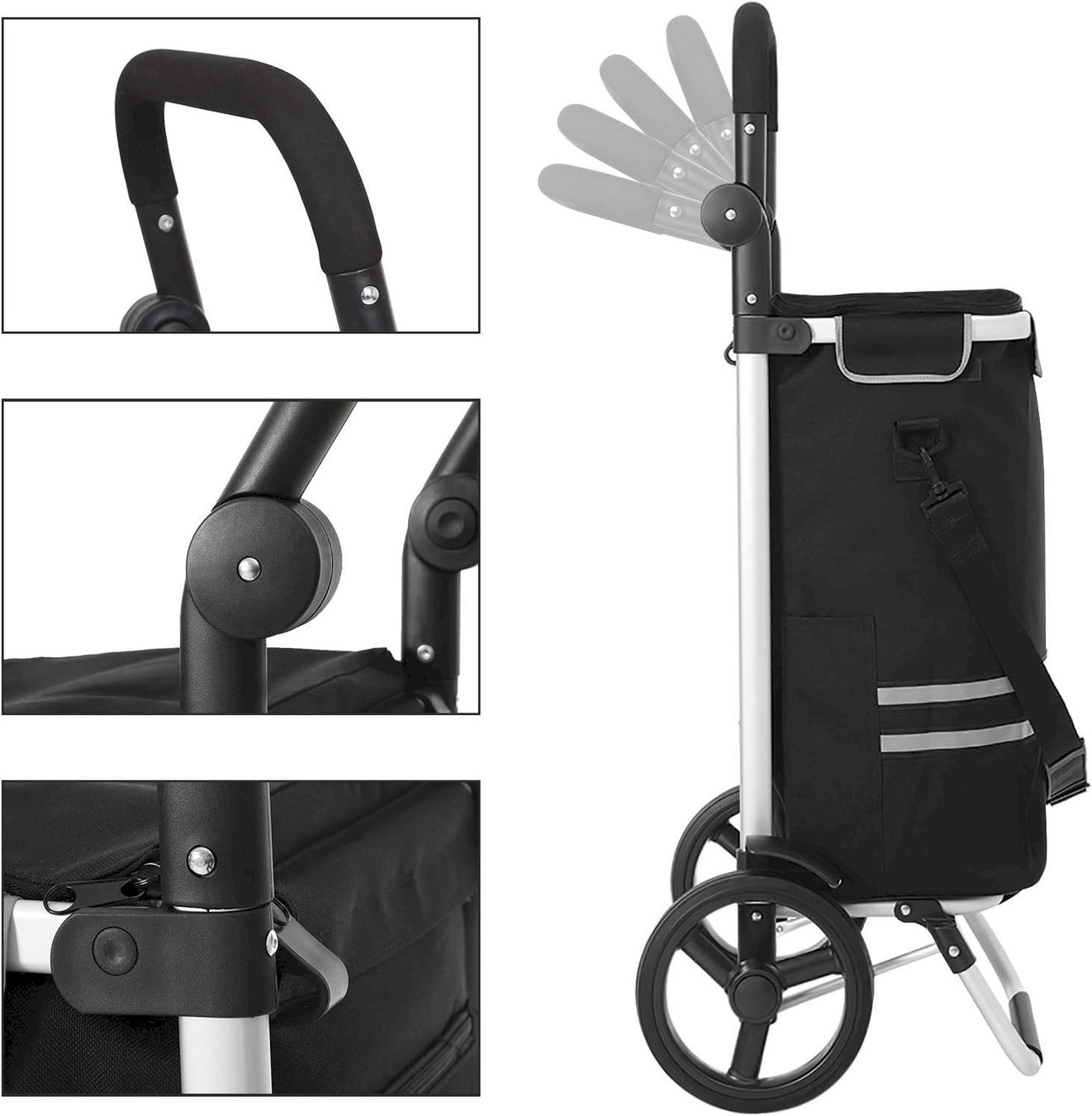 Altro per la casa: Einkaufstrolley klappbar 35L schwarz – Nuovo e nell'imballaggio originale da Bottighofen venduto da zaap 1