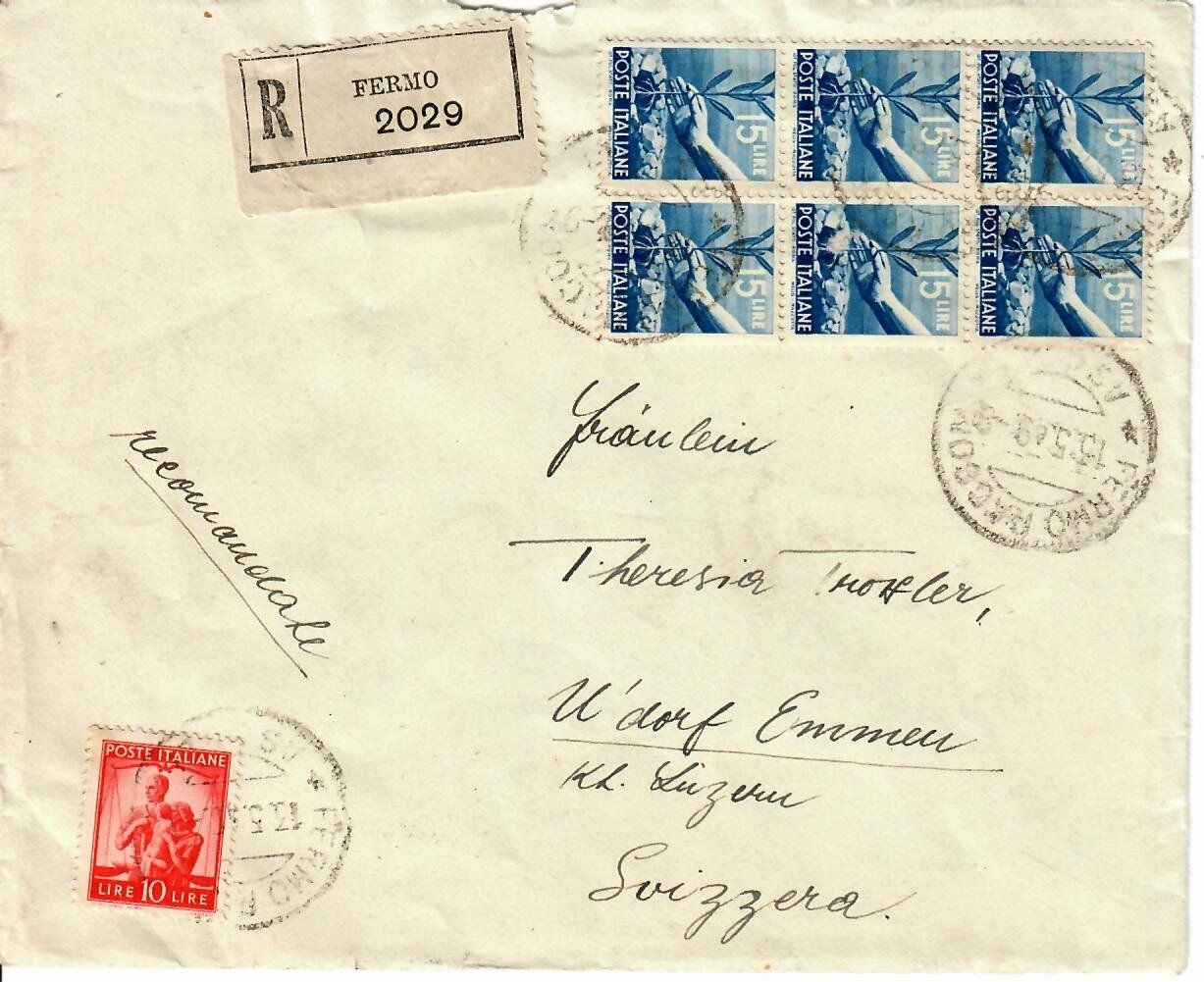 Tutti i francobolli: Brief, Italien 1949 – Usato da Hochdorf venduto da Ziegel-16