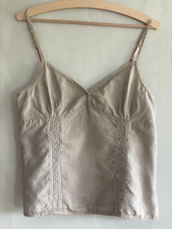 Débardeur 100% lin 38 beige