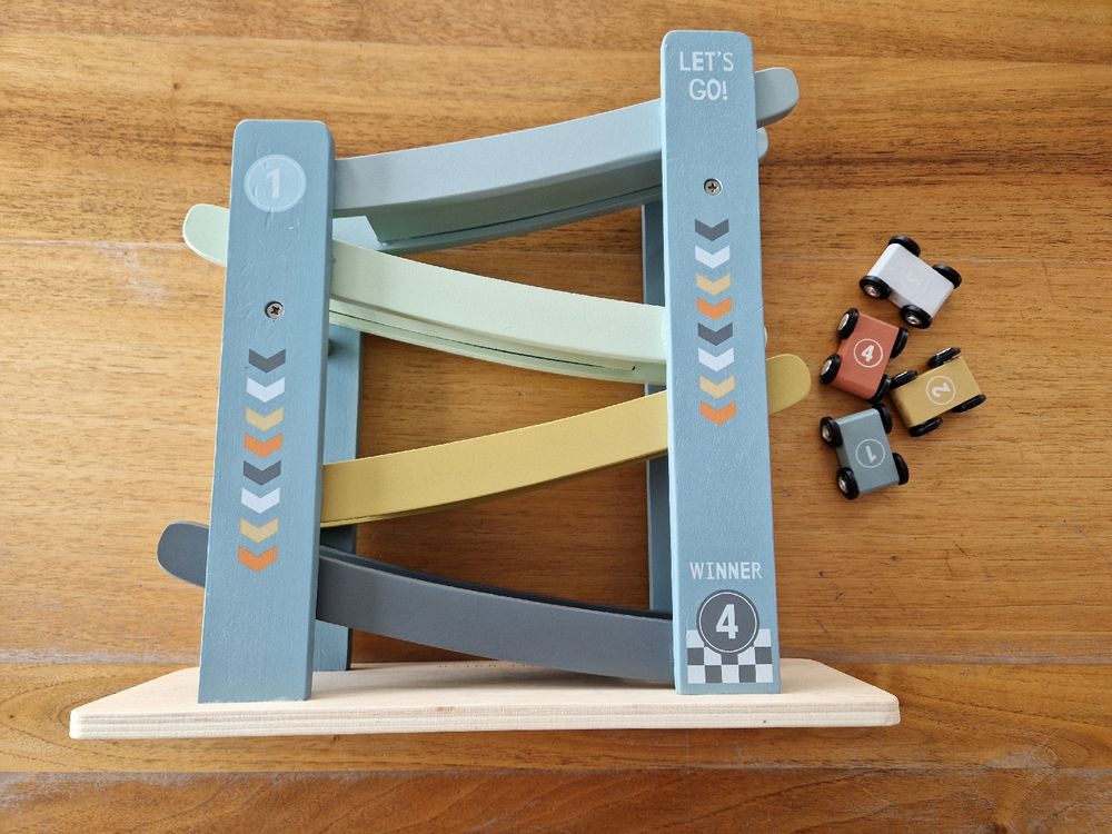 Little Dutch 'Ramp Racer' Kugelbahn mit 4 Autos (Gebraucht) in ...