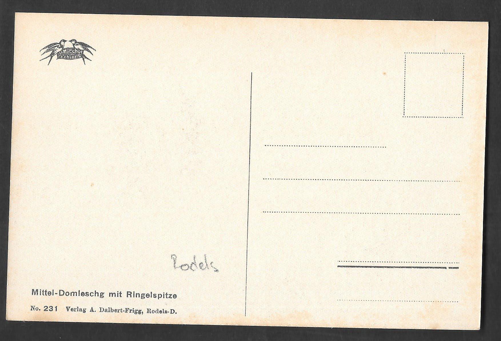 Cartoline postali: Rodels Mittel-Domleschg mit Ringelspitze – Usato da Olten venduto da clotaldi 1