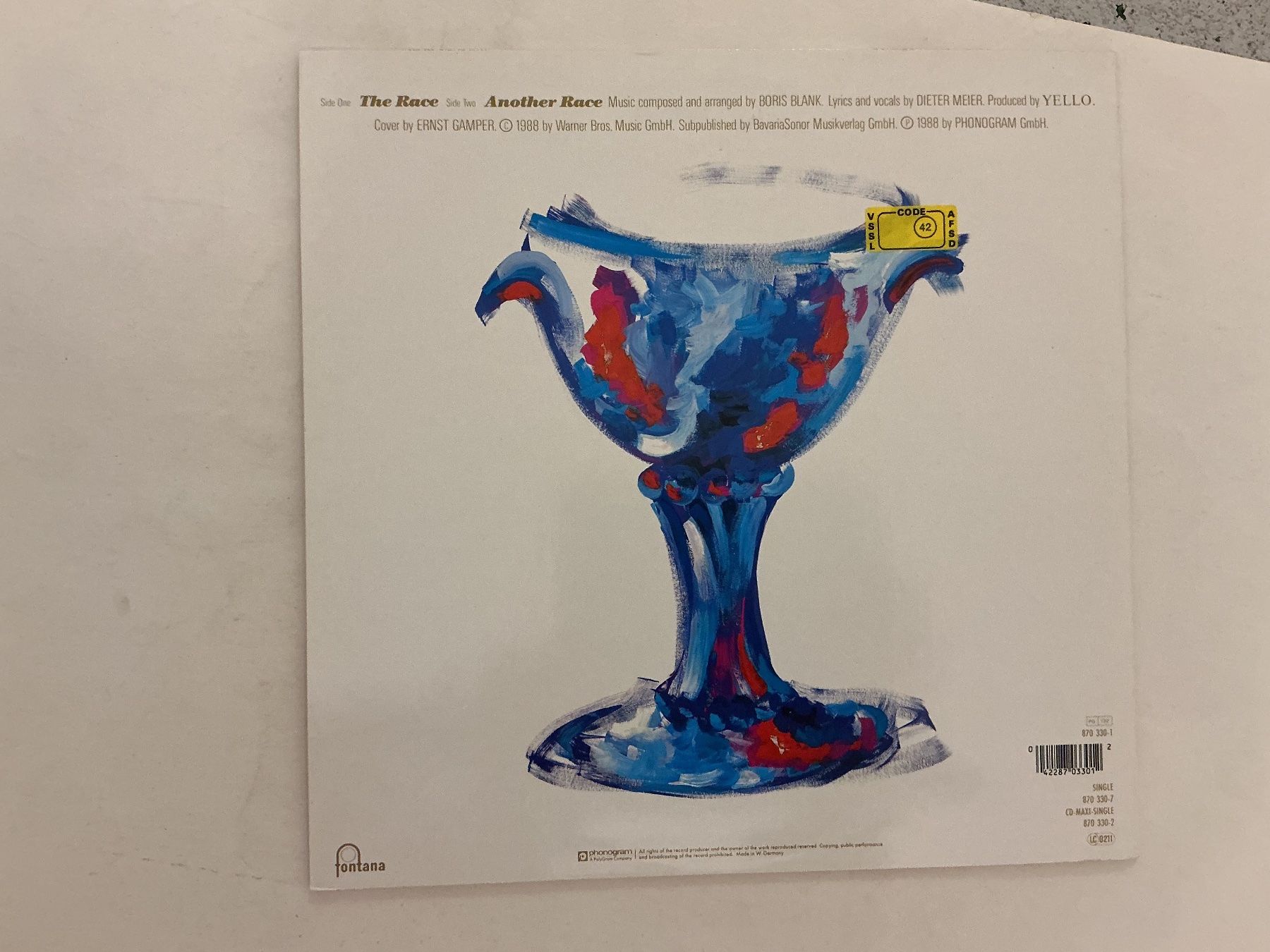 Dischi in vinile: Yello Maxi-Single - The Race – Usato da Winterthur venduto da Tumko-Vinyl 1