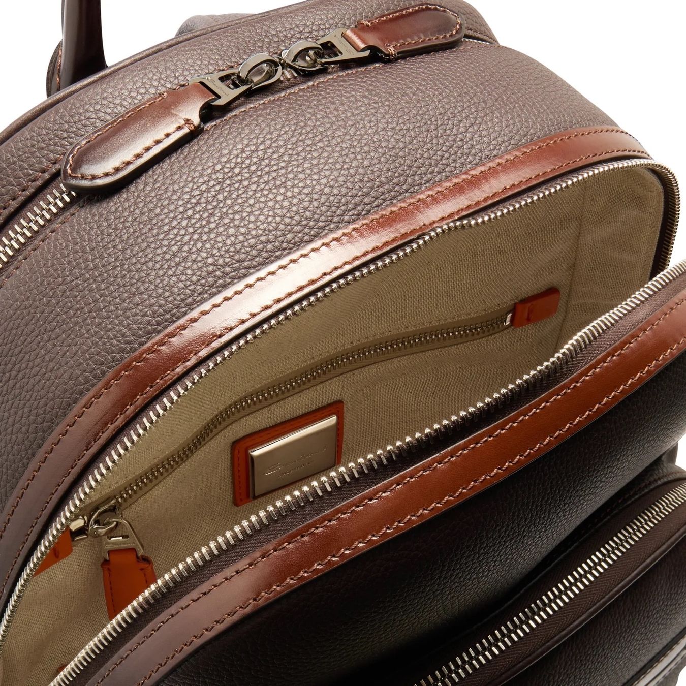 Zaini: SANTONI DARK BROWN TUMBLED LEATHER BACKPACKC HF 1,448.00 – Nuovo (secondo la descrizione) da Unterseen venduto da SONY-CoolGo 3