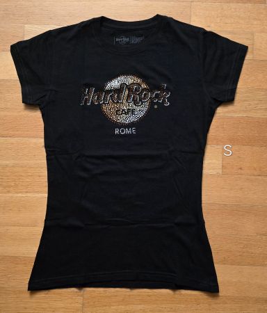 Hard Rock Cafe T-Shirt Rom Grösse S, Glitzer Steine