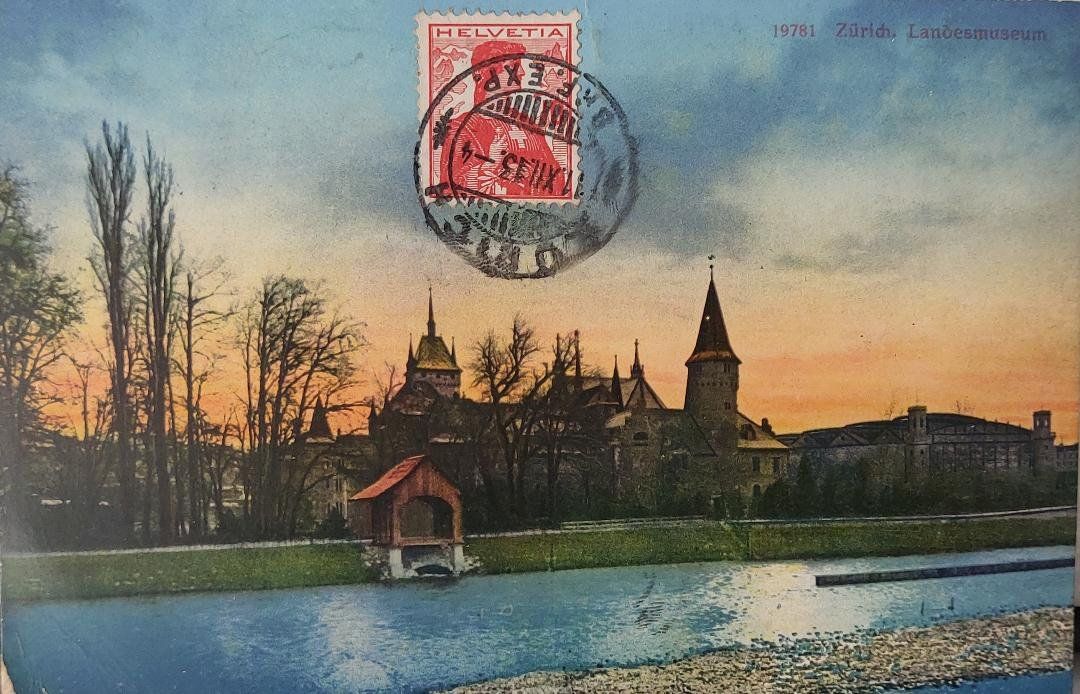 Cartoline postali: ZÜRICH - Landesmuseum - 1913 – Usato da Delémont venduto da Domdom1