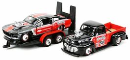 FORD F-1 PICKUP 1948  +  FORD MUSTANG GT 1967  TRAILER SET 