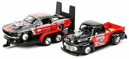 FORD F-1 PICKUP 1948  +  FORD MUSTANG GT 1967  TRAILER SET