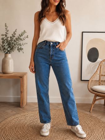 JEANS BERSHKA MOM SLIM
