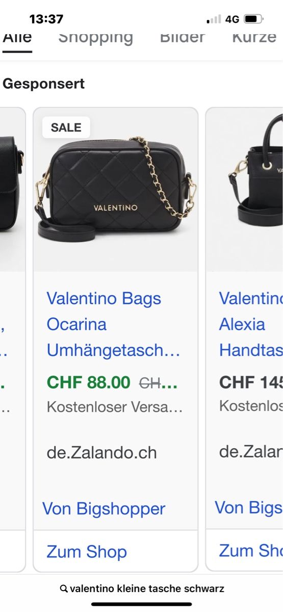 Valentino Taschen für Damen: Schwarze Valentino Umhängetasche – Neu (gemäss Beschreibung) aus Bülach von mil_spx7 4