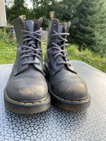 Dr. Martens Boots Grey Leather Size 37 Used