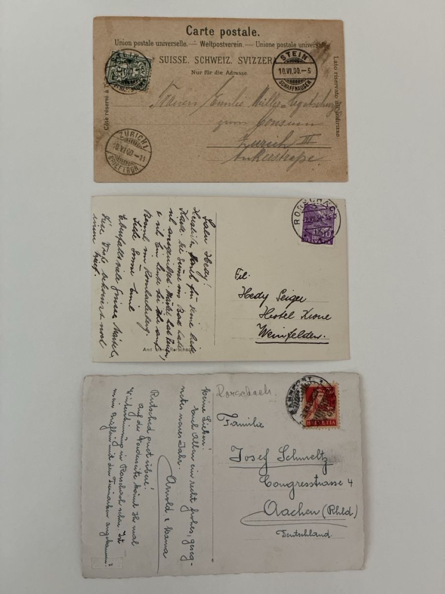 Ansichtskarten: 3 Ansichtskarten Schweiz von Rorschach SG – Gebraucht aus Oftringen von Cla.vD.74 1