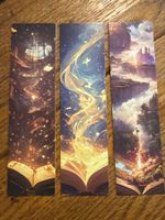 3x Lesezeichen-Buchzeichen-Welt der Bücher- Anderswelt-Traum