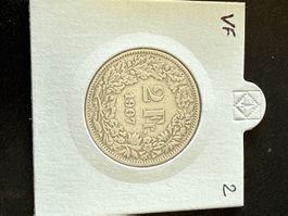 Suisse - 2 francs - 1907 - Silver Coin