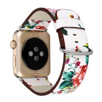 Apple Watch Armband 42/44 mm – Kunstleder Blumenmuster NEU