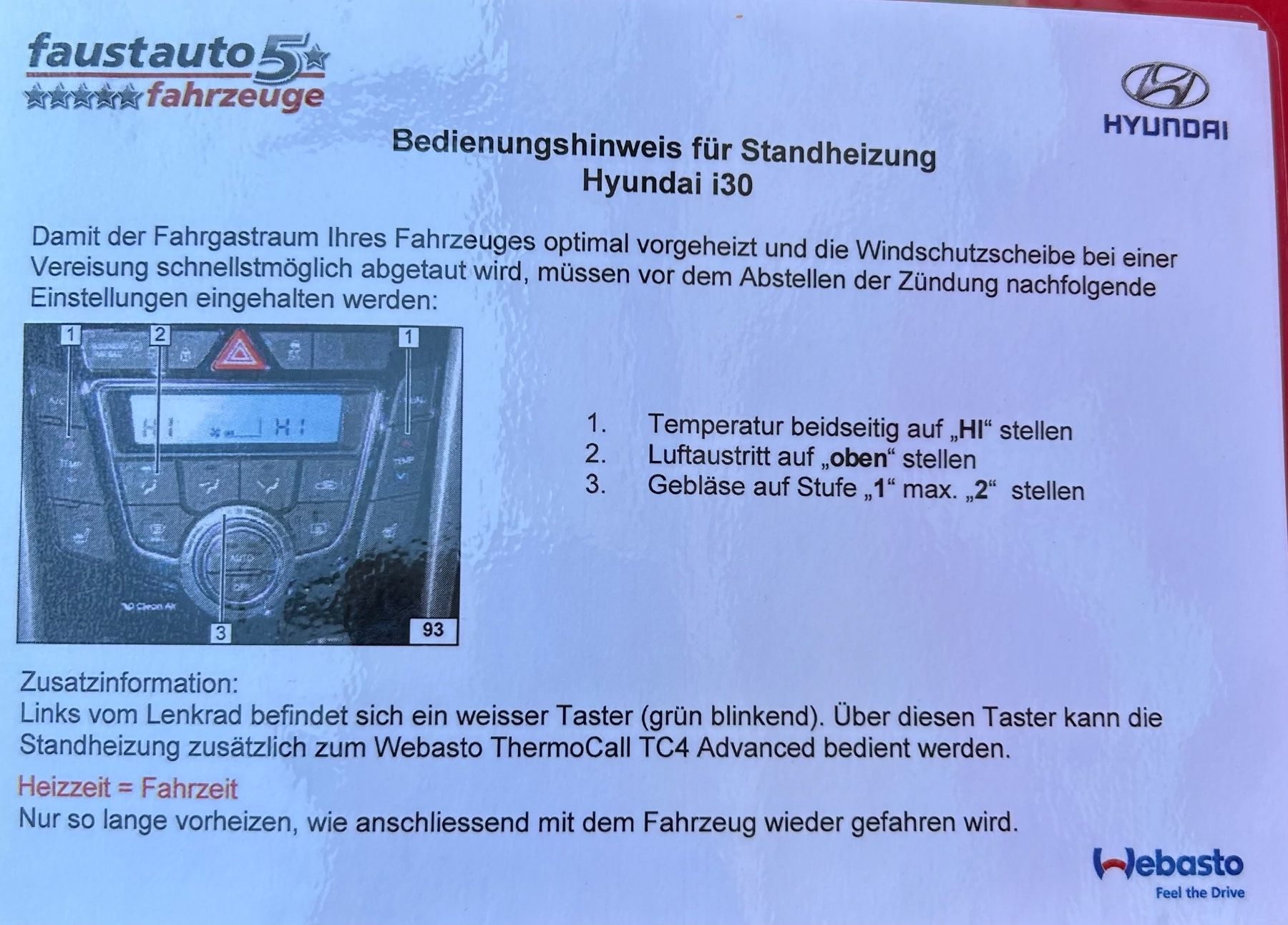 Hyundai Automobili: Hyundai i30 Go mit eingebauter Webasto Standheizung – Usato da Wetzikon ZH venduto da Madi68 3