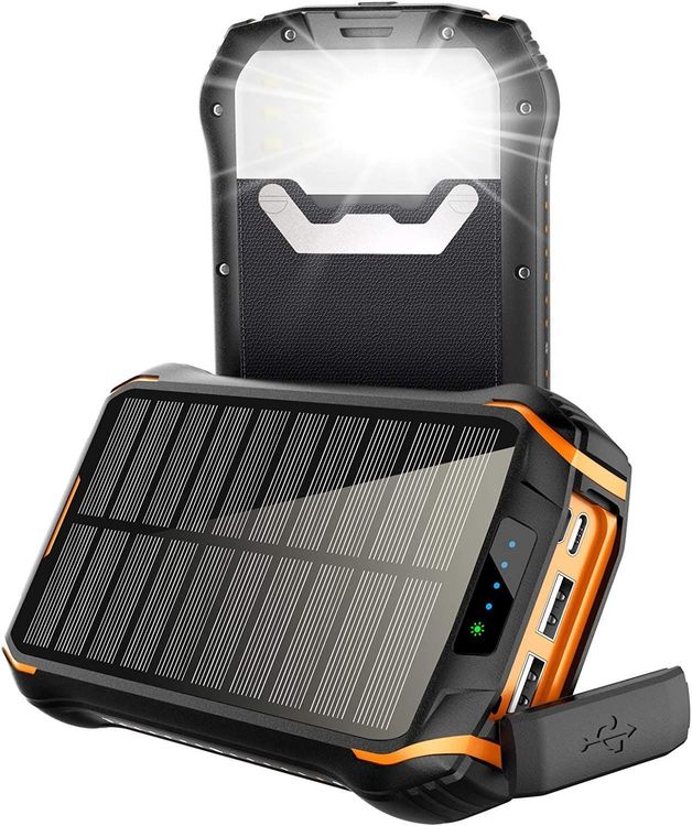 Solar Powerbank 26800mAh PD 15W - Wasserdicht Mit LED-Licht Für Outdoor