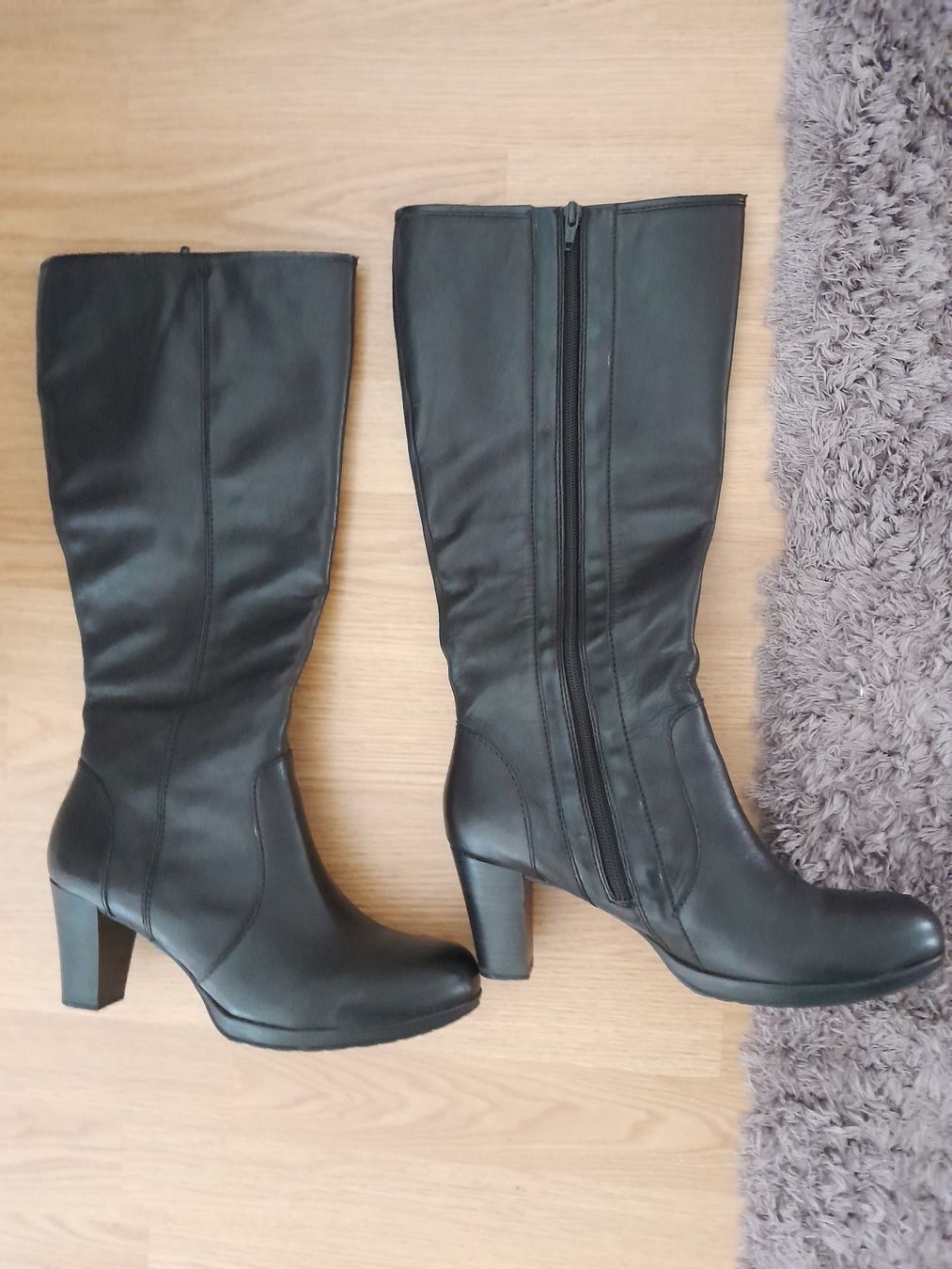 Damenschuhe: Lederstiefel Damen schwarz – Gebraucht aus Zürich von Sustainability 1
