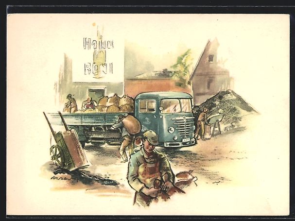 Articoli pubblicitari: Büssing Lastkraftwagen Modell 1953, Arb – Usato da Berlin venduto da bartko-reher