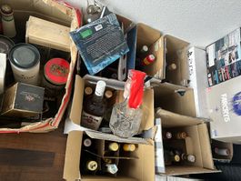 Sammlung alte alkoholische Getränke (Grappa,Wiskey, rum,etc)