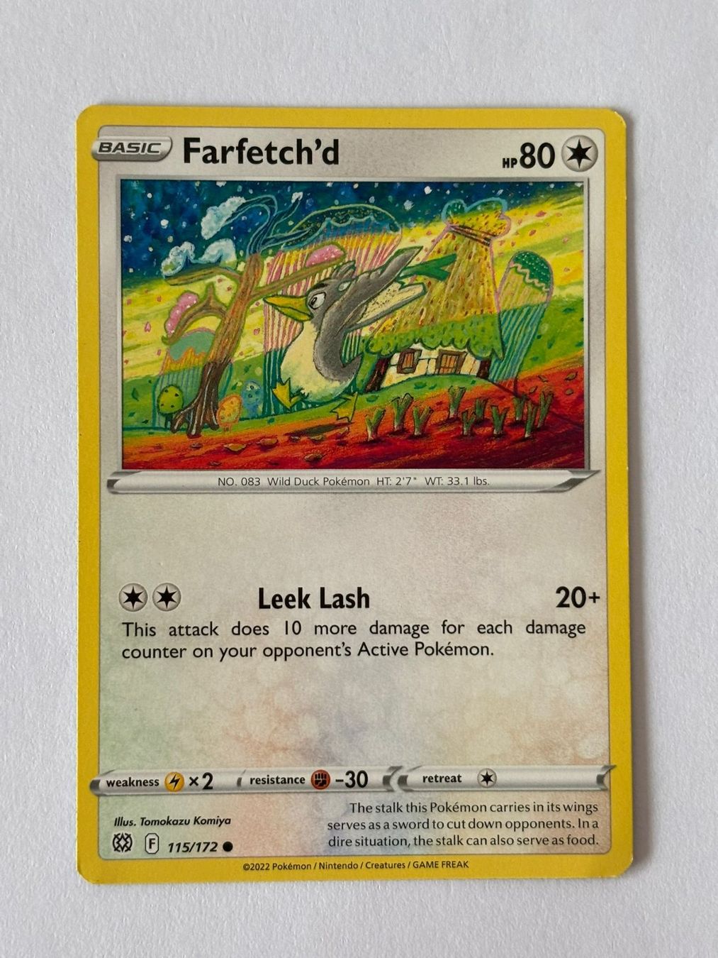 Pokémon Carte collezionabili: Pokemon-Karte Farfetch'd 115/172 – Usato da Herisau venduto da Seyashop1