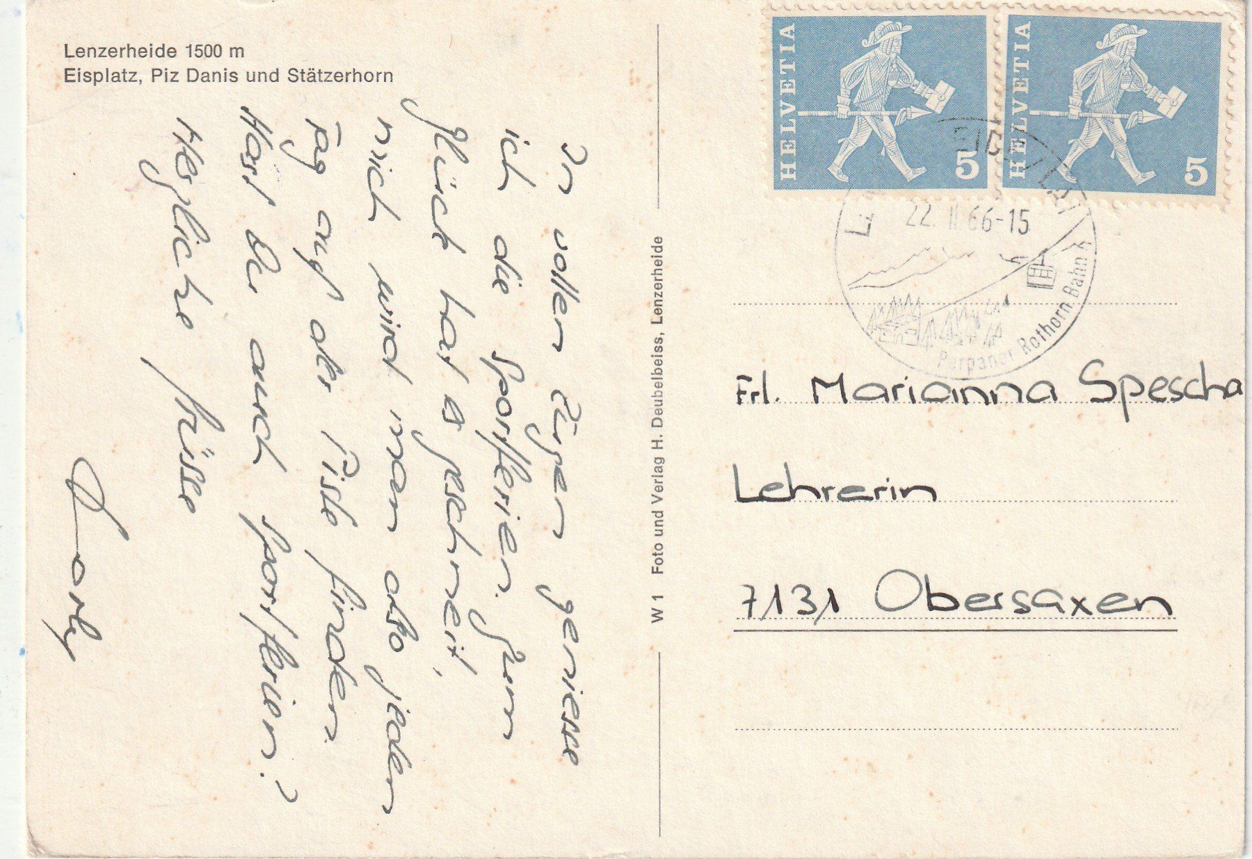 Cartes postales: Lenzerheide Eisplatz – D'occasion à Lumbrein par made02 1