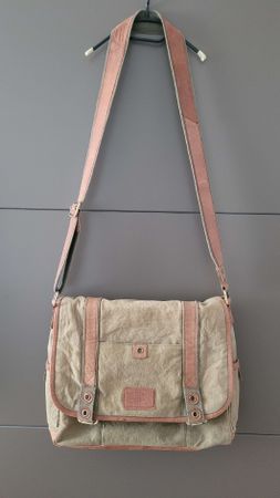 Sac bandoulière 40 x 30 cm Greenland Nature cuir véritable !