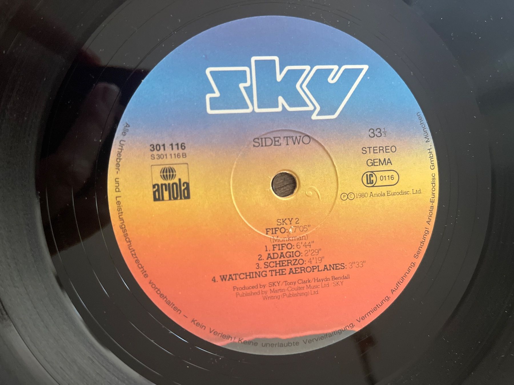 Schallplatten: A832/Sky 2 Band Ariola – Gebraucht aus Frutigen von Philippe_jsp 2