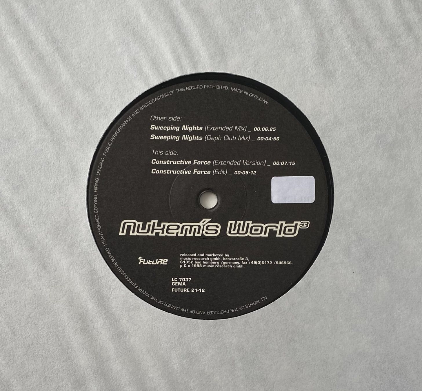 Dischi in vinile: Nukem's World, Sweeping Nights (Trance) – Usato da Flums venduto da Empe1 2