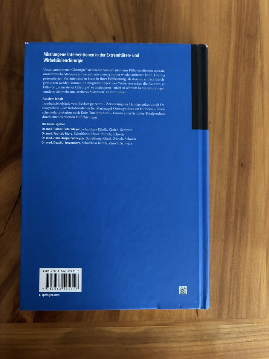 Libri: Misslungene Interventionen in der Extremitäten-und ...... – Usato da Meggen venduto da Isabelmeg 1