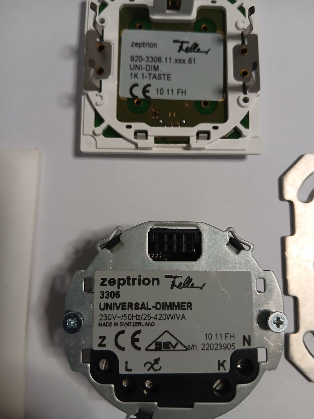 Feller Schalter: TDS Universal Dimmer 3306 230V 420W  – Gebraucht aus Thun von Hukk2020 1
