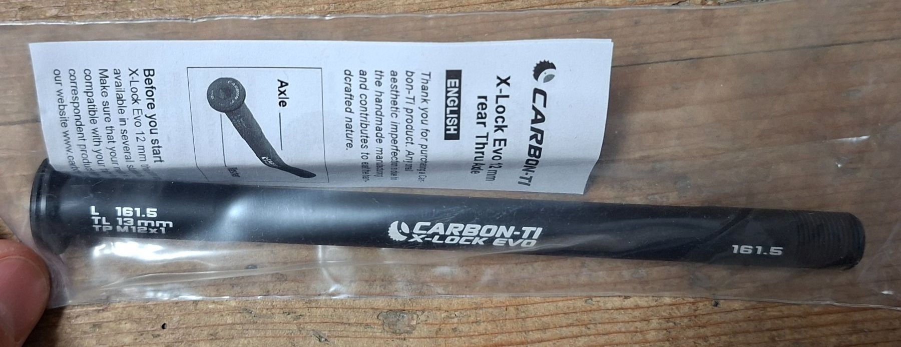 Pezzi di ricambio: Carbon Ti X-Lock Evo Achse 161.5mm – Nuovo e nell'imballaggio originale da Liestal venduto da Schaf5