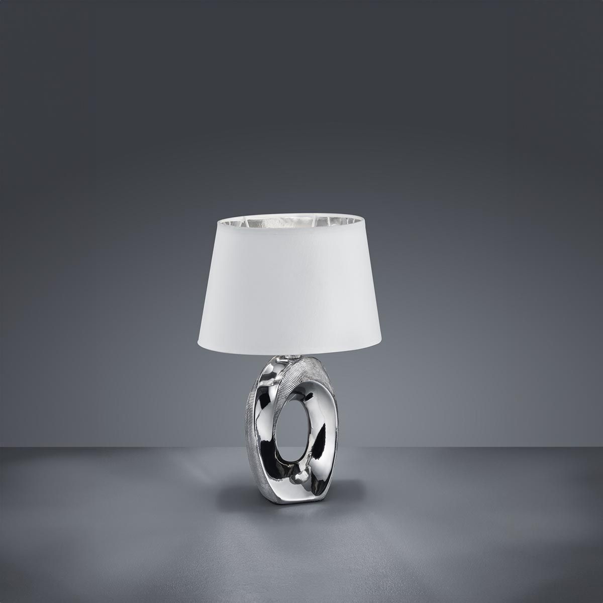 Lampade: Tischleuchte, Keramik, Stoff, 33 cm Höhe – Nuovo (secondo la descrizione) da Kreuzlingen venduto da Smart-Light