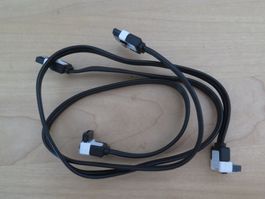 SATA Kabel 6Gb/s 2 Stück abgewinkelt neu