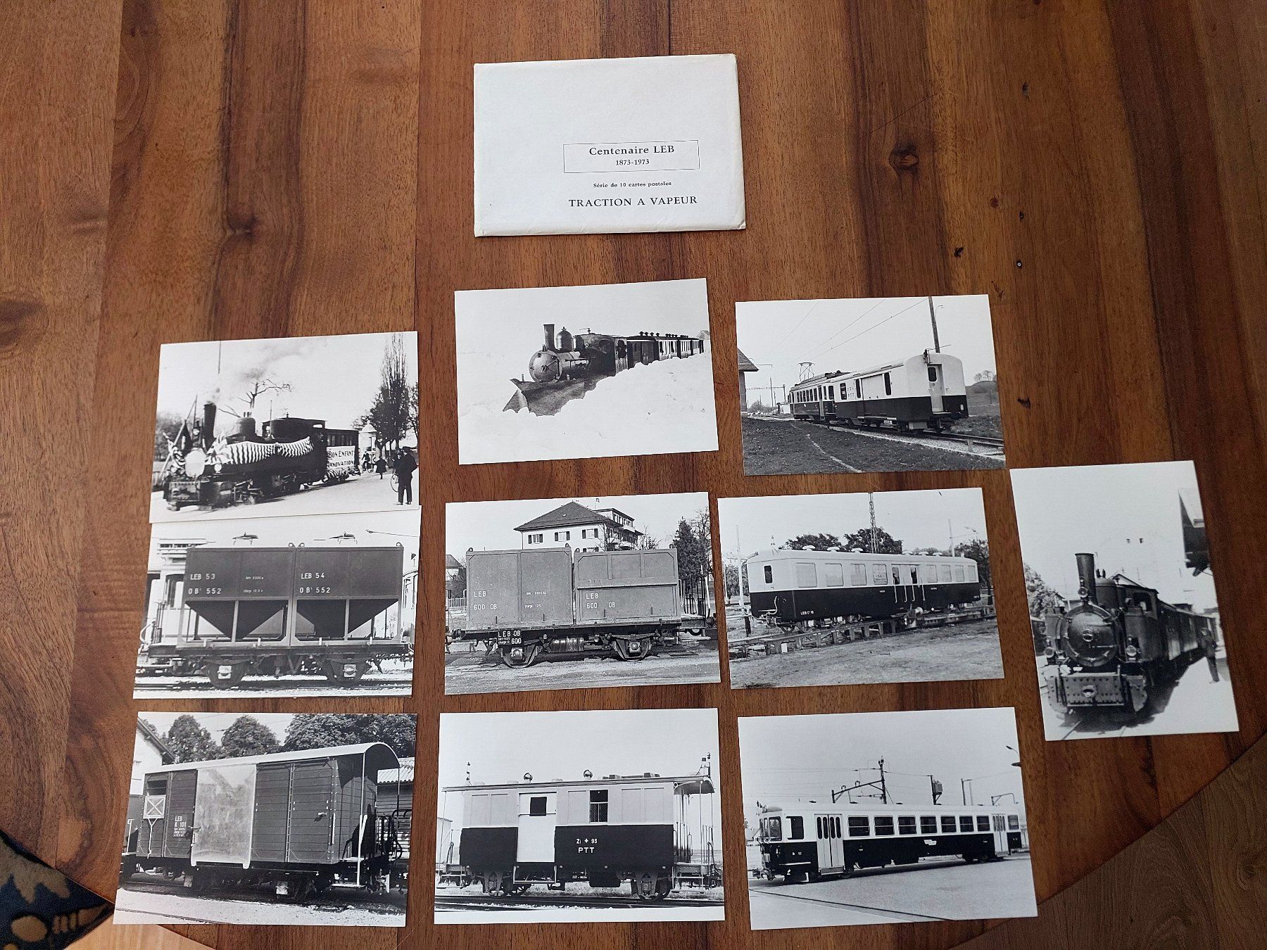 Cartoline postali: LEB Dampftraktion 1873-1973 10 Ansichtskarten – Usato da Schönenwerd venduto da Steidi 2