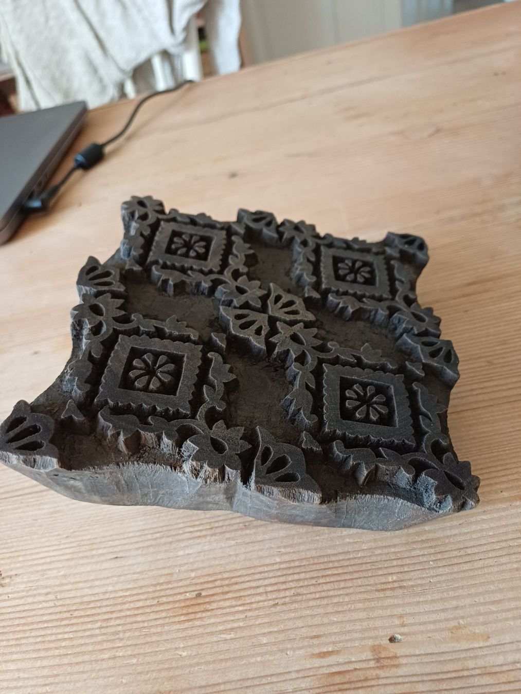 Stempel: Blockdruck Stempel Holzstempel handgeschnitzt – Gebraucht aus Elgg von Flurinal 2