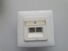 UP Doppel Netzwerk Steckdose UKV 2xRJ45
