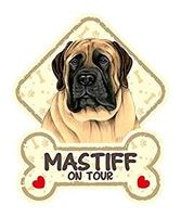 Hundeschild mit Saugn.MASTIFF ON TOUR