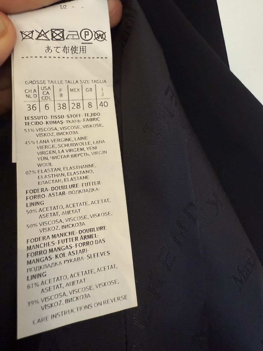 Max Mara Jacken: Max Mara - Blazer laine vierge - IT40 – Gebraucht aus Frick von aowoe 3