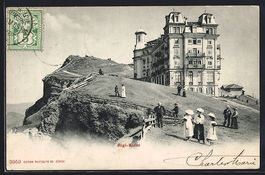 AK Rigi-Kulm, Panorama mit Hotel, 1905