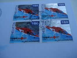 Marke 50 Jahre REGA, 2002, FDC Satz + 4erblock, 2 Belege
