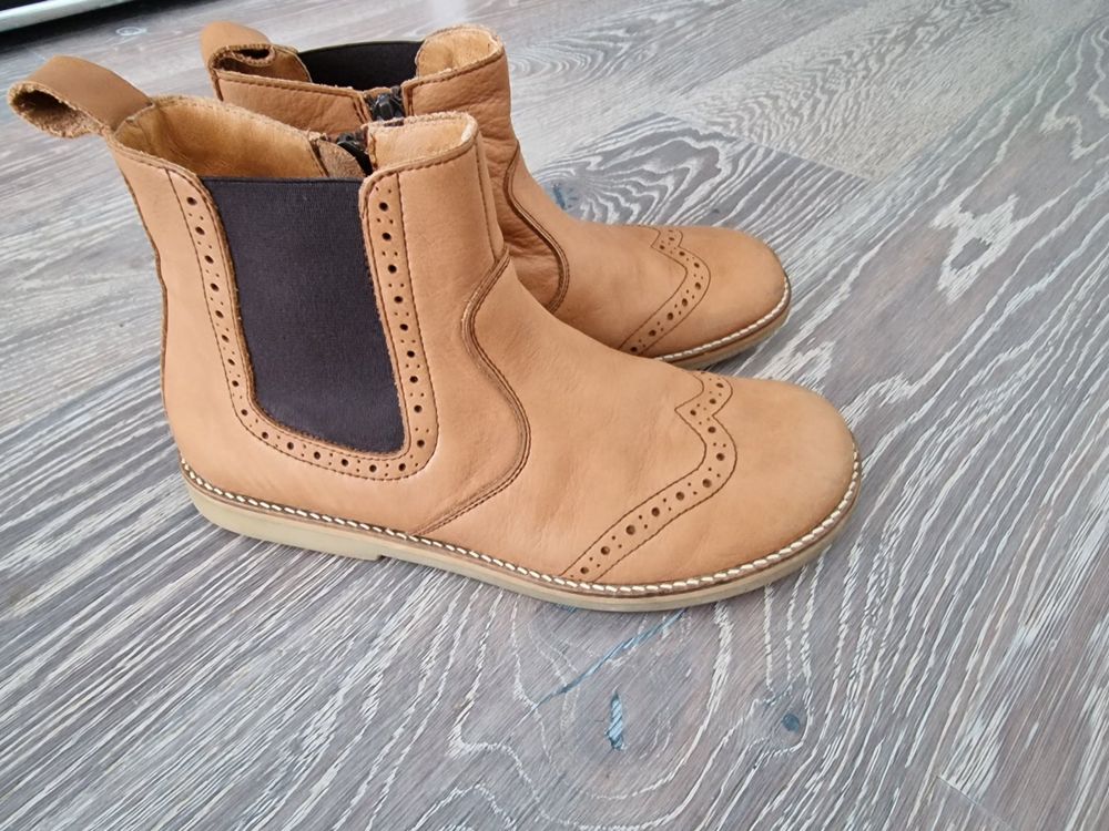 Froddo Barefoot chelsea leðurskór Cognac brúnir - flo.is
