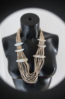 Natur Kette aus Schnecken- oder Muschel-Heishi