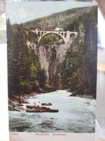 RHB Albula Bahn Solis Brücke 1907 Thusis Dampflok Postkarte1