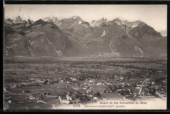 Cartes postales: Aigle, Vue générale et les Cornettes d – D'occasion à Berlin par bartko-reher