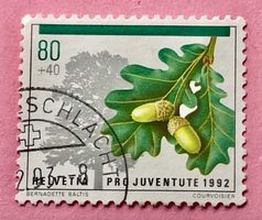 Nr.J 326 Stieleiche Pro Juventute GESTEMPELT 1992