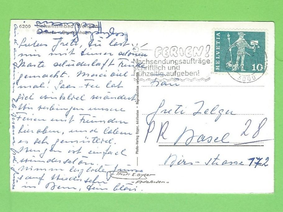 Cartoline postali: Schwimmbad Wengen – Nuovo (secondo la descrizione) da Zürich venduto da t24_de 1