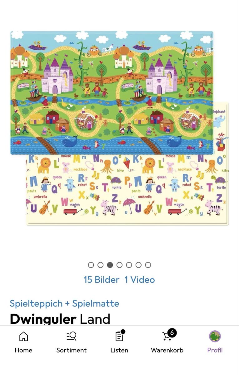 Tappeto da gioco: Spielteppich + Spielmatte Dwinguler Land mit Buchstaben – Usato da Brüttisellen venduto da dan_t2tq
